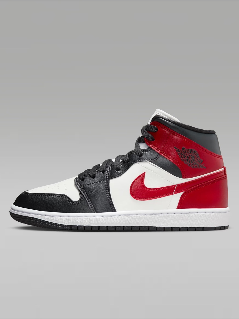 Nike Air Jordan 1 Mid White Black Red